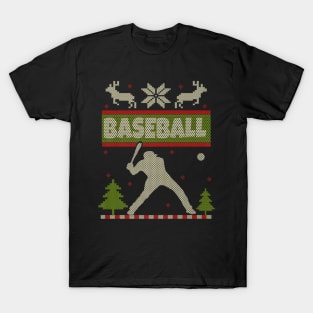 Baseball Christmas Softball Player T-Shirt